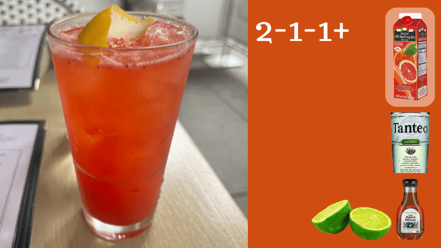 Blood Orange Hospitality cocktail from Mermaid Oyster Bar - Brigzen