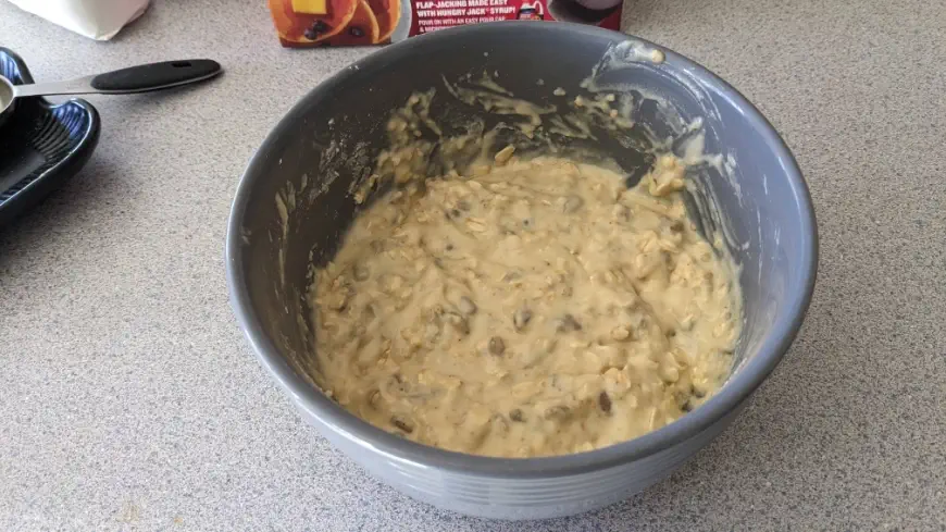 MIx de los ingredientes para el pancake suave